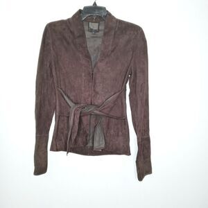 Cassin New York brown leather jacket size 2